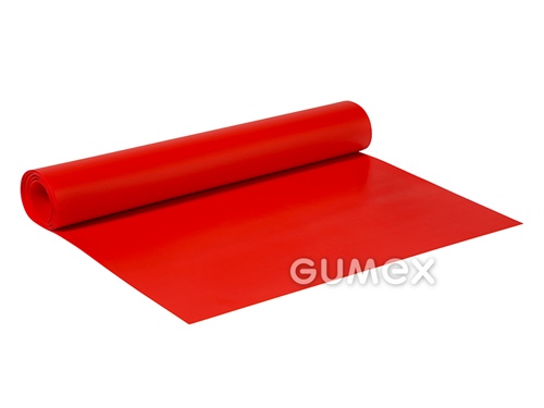 Folie für Kurzwarenprodukte 842, 0,3mm, Breite 1400mm, 49°ShD, D62 Dessin, PVC, rot (3382), 